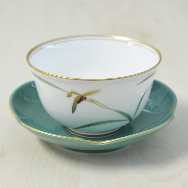 【グリーン金蘭】湯のみ５客セット *有田陶器市特別価格*6