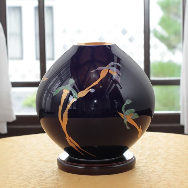【ルリ春蘭】花瓶 *有田陶器市特別価格*1